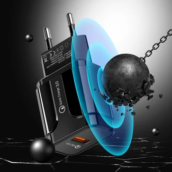 OLAF Nabíjačku Mobilného Telefónu Rýchle Nabíjanie QC 3.0 4.0 18W Rýchlo Nabíjačka EÚ a USA Zapojte Adaptér Stenu USB Nabíjačka Pre iPhone Samsung Xiao