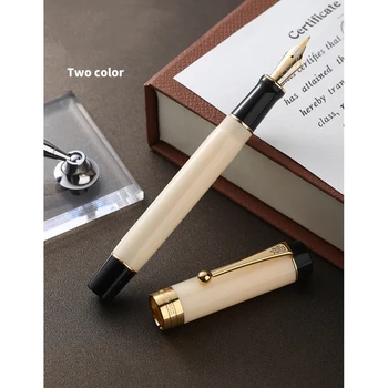 Jinhao 100 Luxusné Plniace Pero 0.7 mm Nib Akryl Kaligrafické Pero, Zlatý Klip Business Office Darček Box Set caneta luxo