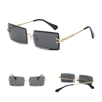 Bez obrúčok Obdĺžnik slnečné Okuliare Ženy Fashion Square Značky Glassrs Odtiene Muži Ženy Slnečné Okuliare 2020 Oculos de sol UV400