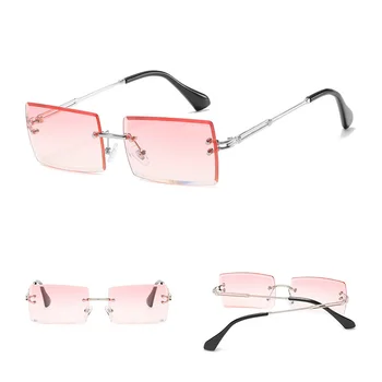 Bez obrúčok Obdĺžnik slnečné Okuliare Ženy Fashion Square Značky Glassrs Odtiene Muži Ženy Slnečné Okuliare 2020 Oculos de sol UV400