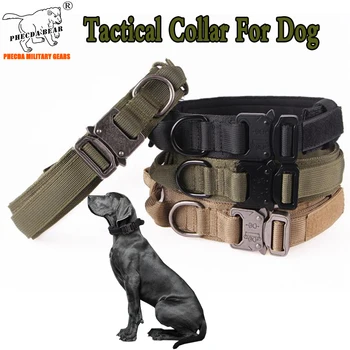 Pribrala nylon taktické obojok vonkajšie poľovnícky pes necklet armády vojenské psa horný prstenec policajný pes náhrdelník sniffer dog