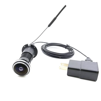 TF Karta WIFI Audio Dvere Očné Jamky Domov 1080P 1.78 mm Široký Uhol FishEye Objektív Siete Mini Peephole Wifi Dvere IP Kamera P2P icsee