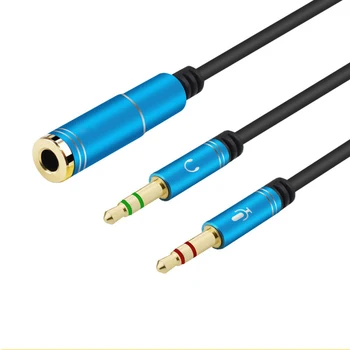 3. 5 Na 3. 5MM Audio Kábel mužmi a Jeden Bod Dva Prenos Kábel Pre Mobilný Telefón Headset ComputerAaudio Konverzie Line