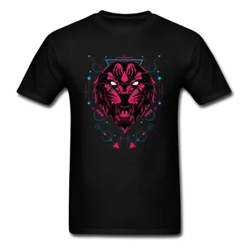 Tiger Posvätná Geometria T-Shirt Crazy Mužov Tričko Vlastné Letné Tričko Otec Deň Dar Oblečenie Bavlna Topy Hip Hop Tees Č Fade