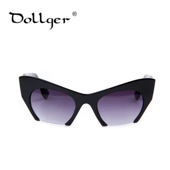 Dollger Cat Eye slnečné Okuliare Ženy Semi-bez obrúčok Rám ružová Gradient Okuliare MÓDNE dámske Okuliare UV400 okuliare na Slnko gafas s0211