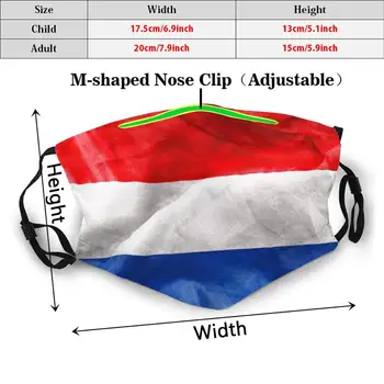 Holandsko Vlajka Dospelých, Deti Proti Prachu, Filter Diy Maska Holandsko Vlajka Holland Textúra Holandský Red White Blue Vlasteneckej