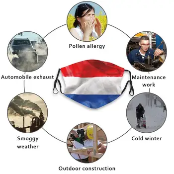 Holandsko Vlajka Dospelých, Deti Proti Prachu, Filter Diy Maska Holandsko Vlajka Holland Textúra Holandský Red White Blue Vlasteneckej