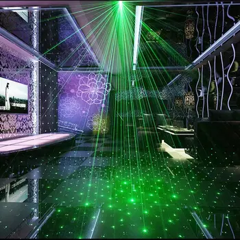 R&G Disco Party Laser Svetlá Aktivované Zvukom Fáze Účinok Svetlo, Stroboskop Mini Projektor S Diaľkovým ovládaním Pre DJ, Disco Domov KTV