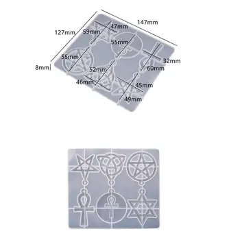 DIY Prívesok Živice Formy Star Pentagram UV Epoxidové Silikónové Formy na Odlievanie Šperkov Formy Šperky Výrobu Nástrojov Živice Plavidlá