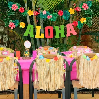 QIFU Havajské Vytiahnuť Vlajka Hawaii Party Dekorácie Tropické Letné Strana Aloha Luau Party Narodeninovej Party Dekorácie Dodávky