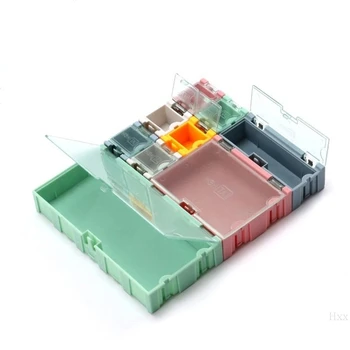 Vysoká kvalita 9pcs/set SMD Kontajner SMT IC Elektronických Komponentov Mini Úložný Box Šperky Prípade