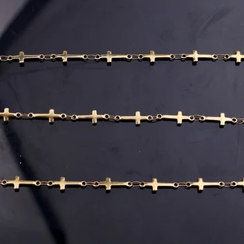 1 Meter Nehrdzavejúcej Ocele Kríž Reťazca Ručne vyrábané Šperky Uskutočňovanie Dodávok Zistenia Komponent DIY Príslušenstvo Veľkoobchod Veľa Bulk
