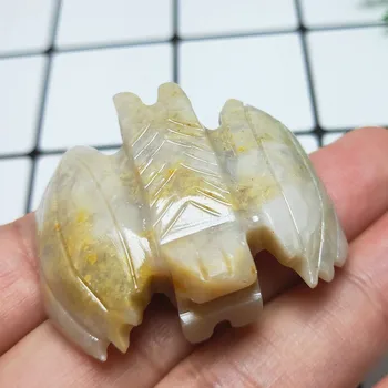 Ručne Vyrezávané steatit quartz bat Prírodné Peru soapstone crystal dinosaura tak roztomilý Reiki Liečenie Darom lásky Náhodné farby 1pcs