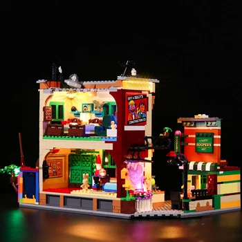 LED osvetlenie držiak pre LEGO 21324 sesame street (LED Zahrnuté Len, Č bloky)