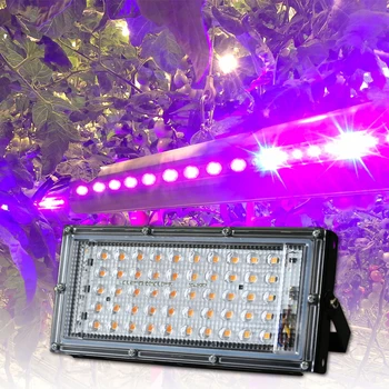 50W LED Rásť Svetlo celé Spektrum 220V Phytolamp Celý Rad LED Lampa Pre Rastliny SMD 2835 Rast Kvet, Žiarovka, Vnútorné Záhrady IP65