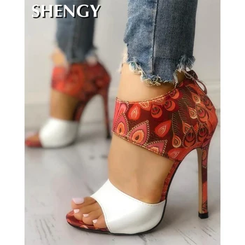 2020 Ženy čerpadlá čipky svadobné Topánky Sandále Letné Nízky Podpätok Topánky PU Gladiator Luxusné Topánky Ženy Dizajnéri Zapatos De Mujer