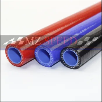 10 mm 3 vrstiev Polyesteru 1 Meter Silikónové Rovno Hadica modrá červená Silica gel trubice Pre Auto motor Univerzálne Vysoká teplota rúry
