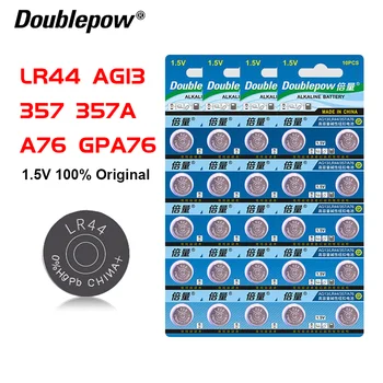 4lots Pôvodné Tlačidlo bunky Batérie LR44 AG13 357 357A A76 GPA76 Tlačidlo bunky AG 13 1,5 V a Hodinky Elektronické Diaľkové