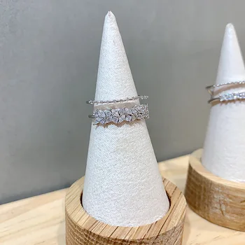Zeojrlly Ženy Strany Trendy Geometrické Svadobné Nastaví Napätie Pripojiť Všetky Kompatibilné Krúžky Jednoduché, Elegantné Roztomilý Šperky Pre Ženy
