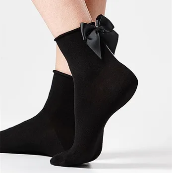 - Ani-7 lete Model Ženy Ponožky Business Módne Čierne Famale Ponožky Potu Biela Šedá Bavlna
