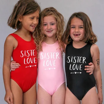 Rodina Plavky Mama Dcéru Zodpovedajúce plavky Maminku a Ma jednodielne Plavky Rodiny Pláži Plávať Obleky Detská Sestra Plávať Oblek
