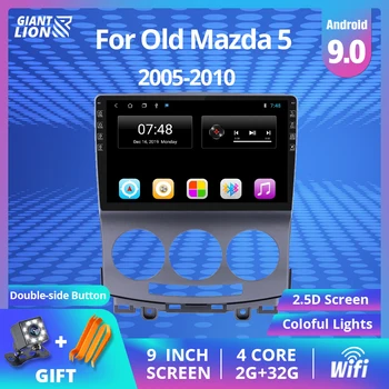 2 Din Android 9.0 Auto Multimediálny Prehrávač Pre Mazda 5 2005 2006 2007 2008 2009 2010 9
