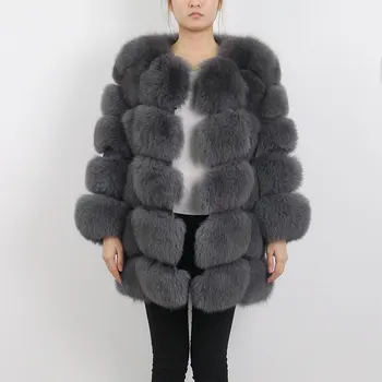 Ružová java QC8100 DOPRAVA ZADARMO ženy zimné reálne líška srsť srsť dlhé rukávy fox kožušiny bunda odnímateľný, puzdro kožušinový kabát móda