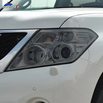 2 Ks Auto Svetlometu Odtieň Black Ochranný Film Ochrany Transparentné TPU Nálepka Pre Nissan Patrol Y62 2012-2018 Príslušenstvo