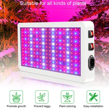 100W 200W celé Spektrum LED Rastlín Rastú Svetlo Rastúce svetlo s Zeleniny A Bloom Prepínač Režimu Na Kvet Rastliny Zelenina Hydroponics Systém
