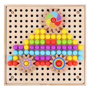 Montessori Vzdelávacích Drevené Hračky pre Deti Húb Nechtov Zmes Pravopisu Rada Hračka Multi-funkčné Múdrosť Tanier Dary