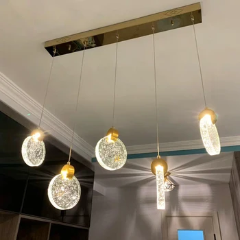 YOOGEE Moderné Lustre, LED Schodisko Luster Loft Kuchyňa Domova Crystal svetlá nordic Vnútorné Osvetlenie visí lampa люстра
