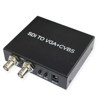 SDI na VGA AV CVBS L/R Converter SD/HD/3G SDI Adaptér pre Monitor Fotoaparátu Displej s DC adaptér NÁS BRITÁNII AU Doprava Zadarmo