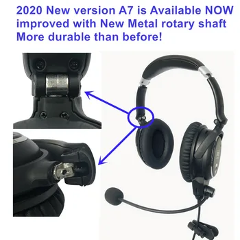 Nové UFQ A7 ANR letectva headset - MALÉ Šéf A-20 rovnaké ANR úroveň funkciu, ALE oveľa ľahšie a pohodlnejšie