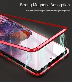 Obojstranný Magnetický Absorpcie Kovové telefónne Prípade Redmi 9 Prime Úplný Ochranný Kryt Pre Redmi poznámka 9 Pro max Poznámka 9s prípade