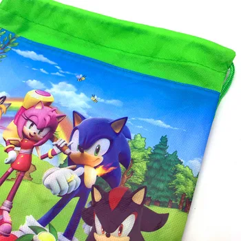 Nové Sonic the Hedgehog Šnúrkou Taška pre Chlapcov Cestovné Skladovanie Package Cartoon Školské Batohy Detí, Narodeniny, Party Láskavosti