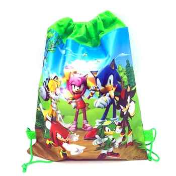 Nové Sonic the Hedgehog Šnúrkou Taška pre Chlapcov Cestovné Skladovanie Package Cartoon Školské Batohy Detí, Narodeniny, Party Láskavosti