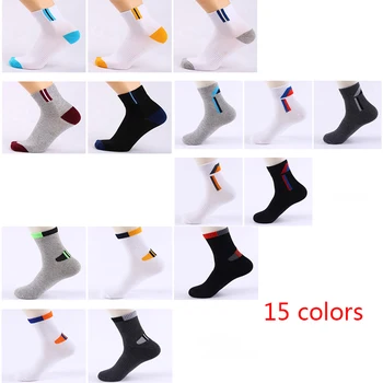5 Párov /veľa Veľkoobchod Ponožky pánske Bavlnené Športové Ponožky Outdoor Turistika Ponožky Basketbal Ponožky Muž Vysokej Kvalite Veľkosti (7-12)