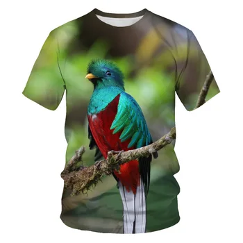 Malý vták T-shirt 3d tlač bežné tričko Animal lete priedušná O-krku krátky rukáv t-shirts vysokej kvality tees mens tshirts