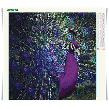 AZQSD Diamond Maľovanie Páva Cross Stitch Plné Námestie/Kolo Vŕtať 5D DIY Diamond Výšivky Zvierat Mozaiky Darček Domova
