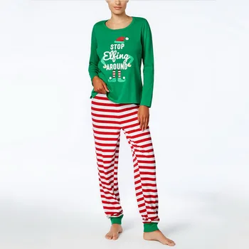 Vianočné Rodiny Pyžamo Nastaviť 2020 Nové Zimné Zodpovedajúce Oblečenie Xmas Party Oblečenie Pre Dospelých, Deti Pyžamá Nastaviť Dieťa Romper Sleepwear