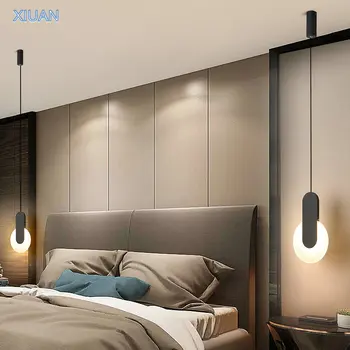 Moderný Škandinávsky Vysoký Strop LED Prívesok, Lampy, Nočné Obývacia Izba Osvetlenie Dlhý Kábel Pozastavenie Svietidlo Dizajn