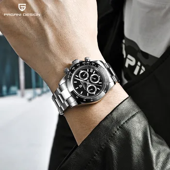 PD1644 Nové PAGANI DIZAJN pánske hodinky VK63 Japan Quartz Hodinky Luxusné Značky Sapphire Mužov Chronograf Hodinky Relogio Masculino