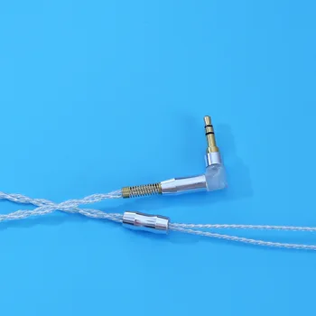 DIY pre fanúšikov Slúchadlá Kábel Drôt s priemerom 3,5 mm, Ohýbanie Strieborné Pozlátené Jack Audio Kábel Oprava Inovované Kábel