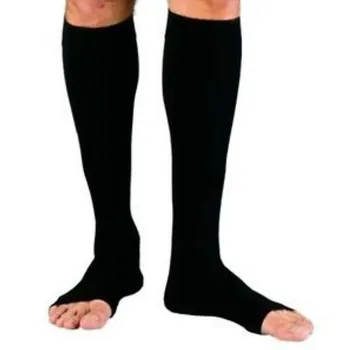YBFDO Nové Kompresné Ponožky Muži Ženy Podporu Kolena Spaľovať Tuk Zips Ponožky Otvorené Prst Tenké Anti-Únava Tvárny Vysoké Ponožky Unisex