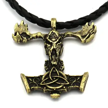 Nostalgia Thor Kladivo Mjolnir Prívesok Náhrdelník Severanov Viking Odin Valknut Trojice Symboly Amulet