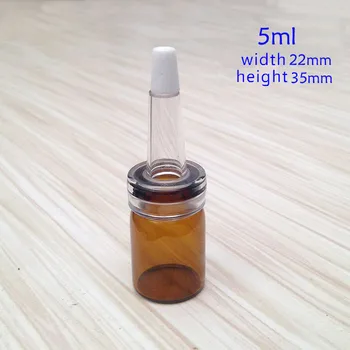 Mini jasné a hnedé sklo fľaše 3,5,7,8,10,12 ml s mäkké plastové kvapkadla, nápad pre prebaľovanie kvapaliny