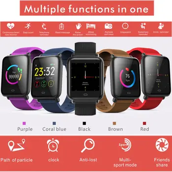 Q9 Nepremokavé Smart Hodinky Pásmo Tepovej frekvencie, Krvného Tlaku Monitor Pre Android IOS hodinky