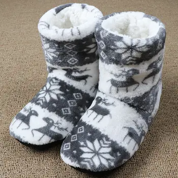 Zimná srsť papuče dámy teplé dom plyšové papuče flip flops Vianočné bavlna krytý domov topánky poschodí topánky