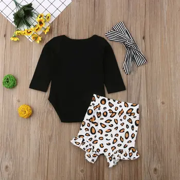 Pudcoco Dievča Nastavenie 0-24M NÁS Batoľa Detský Baby Girl Dojčenské Oblečenie Romper Topy Leopard Tlač Oblečenie Nohavice