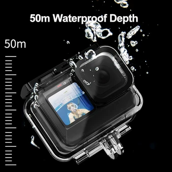 50M Potápanie Vodotesné puzdro ochranného krytu plášťa pre Gopro hero 9 black go pro hero9 vodné športy činnosť kamery príslušenstvo